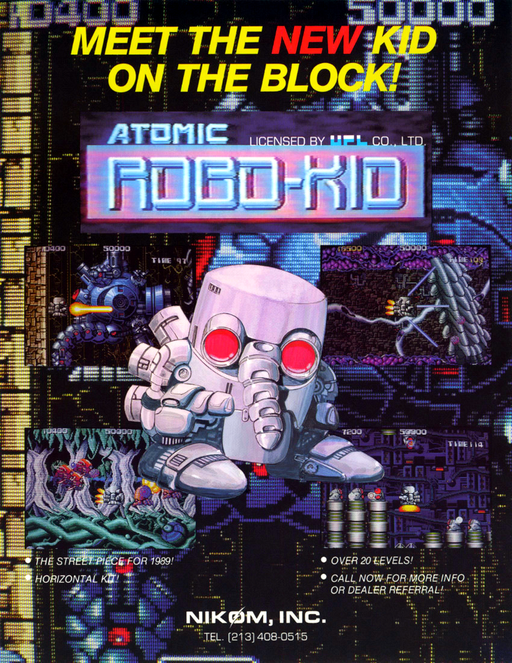 Atomic Robo-kid (Japan, Type-2, set 1) Arcade Game Cover